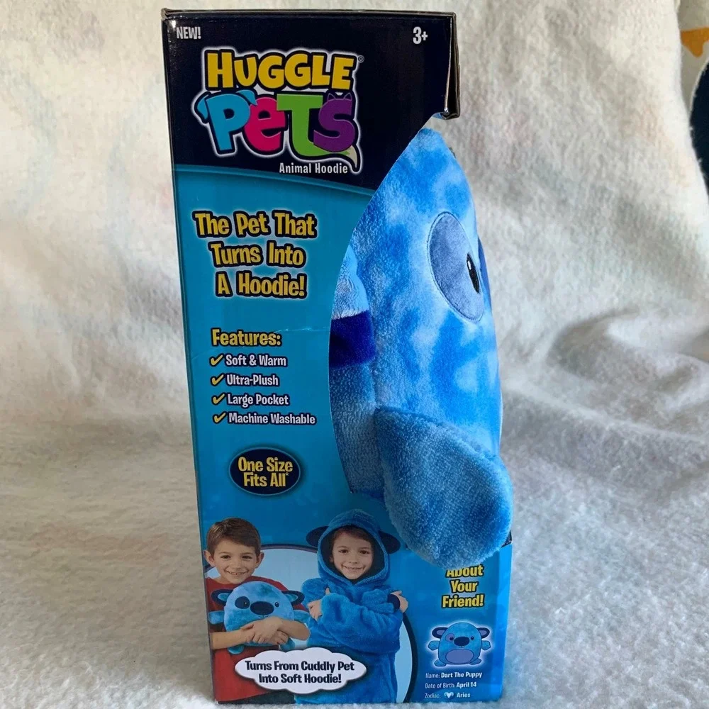 NWT Huggle Pets Kids Plush Animal Hoodie Snuggly Puppy One Size Ages 3-11 - Picture 4 of 5